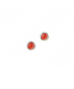 Red coral earring