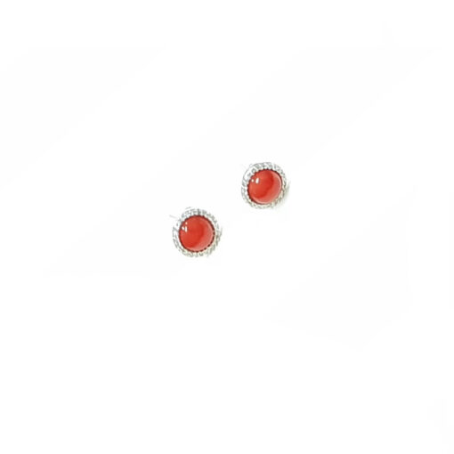 Red coral earring