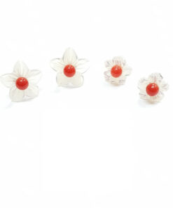 Coral nacre earrings