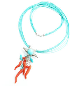 tourquoise and coral necklace