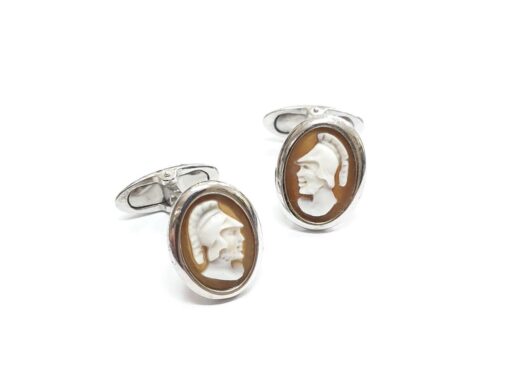 Cameo engraved on sardonia twins