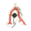 Pendant Silver-mounted coral