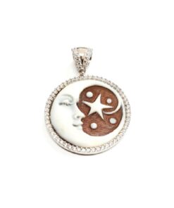 Cameo moon pendant