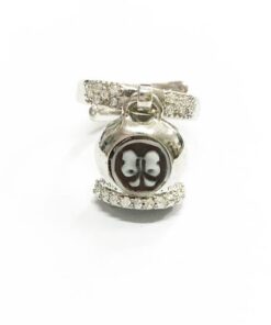 Cameo ring mounted on silver and zircons