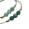 Green agate bracelets