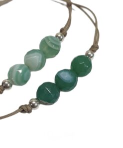 Green agate bracelets