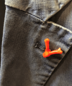 Coral branch pin for jacket, red coral, coral branch, men's accessories, jacket pin, coral jacket pin, red coral lapel pin