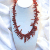 Red coral fringe necklace, red coral fringe, mediterranean necklace , made in Italy, handmade, red necklace ,