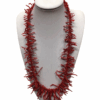 Red coral fringe necklace, red coral fringe, mediterranean necklace , made in Italy, handmade, red necklace