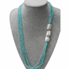 Amazzonite necklace, Necklace with amazonite stones and baroque  pearls,