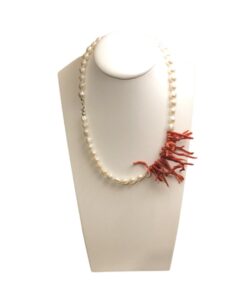 Red Coral Fringe Necklace