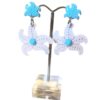Sea star earrings made by cameo and turquoise paste mounted on silver 925, sea star turquoise earrings, jewel of sea