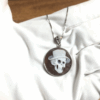 Skull cameo pendant mounted on silver 925 , italian cameo , cameo pendant , skull jewel