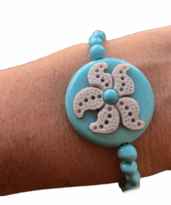Sea stars turquoise paste bracelet