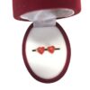 Heart Red coral earrings mounted on silver 925