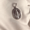 Silver 925 Miraculous Medal pendant, gold miracolous pendant, religious pendant, medal with the madonna