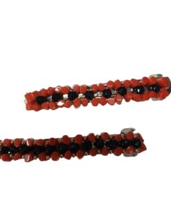 Red coral hair clips , coral accessories , accessories for hair