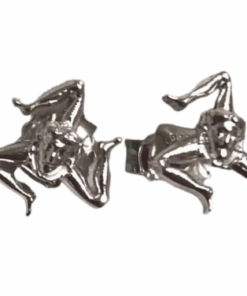 Trinacria earrings, sicilian earrings, lobe earrings, italian earrings, sicilian style , Sicily design