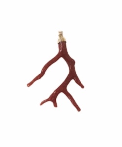 Mediterranean Red Coral Branch Pendant in Silver 925, coral branch pendant , red coral branch pendant