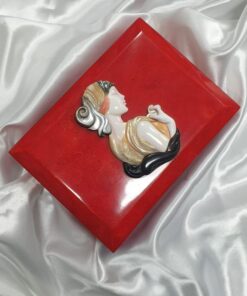 Luxury Coral Box with Mother-of-Pearl and Pink Coral Accents