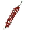 Red Coral and Green Agate Bracelet in 925 Sterling Silver