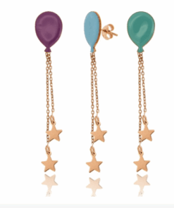 Balloon & Stars Dangle Earrings, jewelry , italian earrings