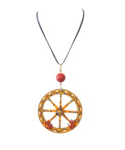 Sicilian pendant, sicilian necklace, sicily charm, sicilian necklace , handmade Sicilian Cart Wheel Necklace ,Unique Sicilian Artisan Jewels