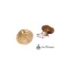 Handcrafted Bronze Cufflinks with Sterling Silver Post , “Helios Coin of Rhodes” Design