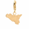 Sicily Pendant Charm with Lobster Clasp – Rhodium or Gold Finish, Nickel-Free – Optional Silver Chain – Handmade Italian Jewelry