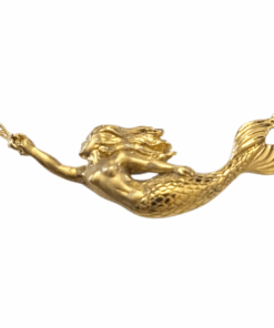 Bronze Mermaid Necklace ,handmade in Italy, mermaid with necklace
