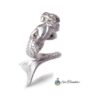 Mermaid Ring in Sterling Silver 925 – Handmade Adjustable Sculpture Ring Made in Italy