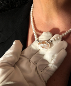 Hand-Engraved Vesuvius Cameo, Swarovski Pearl Necklace, Napoli Pendant