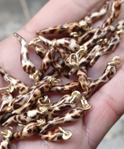 Sterling Silver 925 Animalier Pendant, Spotted Horn Charm