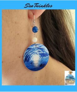 Handmade Capri Blue Grotto Mother-of-Pearl Drop Earrings – Sterling Silver, Italian Craftsmanship